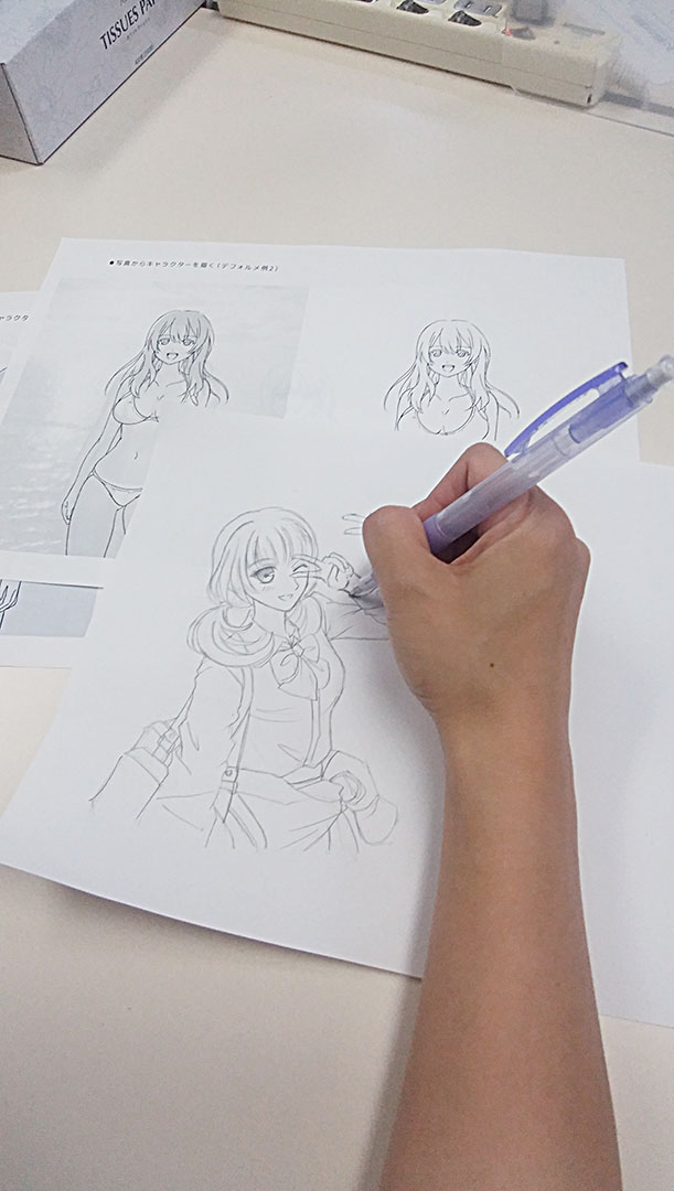イラスト学校 イラスト教室 キャラクターの描き方講座ならマンガスクール中野 東京